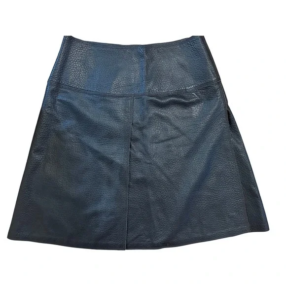 Y2K vintage Charle Nolan 100% Leather Skirt - Picture 4 of 8